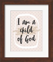I am a Child of God Dot Pattern Fine Art Print