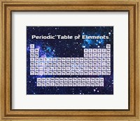 Periodic Table Of Elements Space Theme Fine Art Print