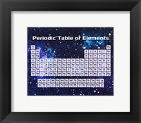 Periodic Table Of Elements Space Theme Framed Print