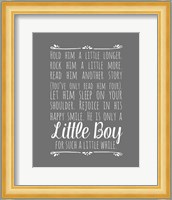 Hold Him A Little Longer - Gray Fine Art Print