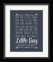 Hold Him A Little Longer - Blue Fine Art Print