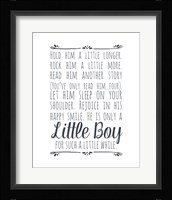 Hold Him A Little Longer - White Fine Art Print