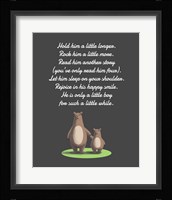 Hold Him A Little Longer Bear And Cub Gray Fine Art Print