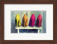 Vintage Fashion Colorful Heels Fine Art Print