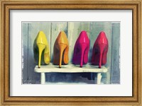 Vintage Fashion Colorful Heels Fine Art Print