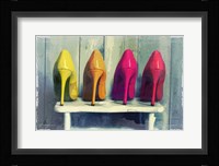 Vintage Fashion Colorful Heels Fine Art Print