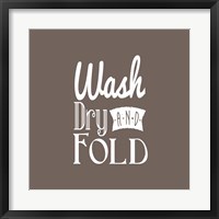 Wash Dry And Fold Brown Background Fine Art Print