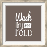 Wash Dry And Fold Brown Background Fine Art Print