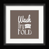 Wash Dry And Fold Brown Background Fine Art Print