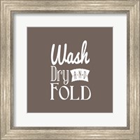 Wash Dry And Fold Brown Background Fine Art Print