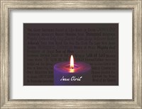 Names of Jesus Purple Candle Fine Art Print