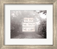 The Way The Truth The Light Railroad Tracks Black and White Fine Art Print