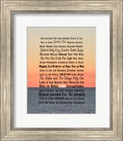 Names of Jesus Ocean Sunset Fine Art Print
