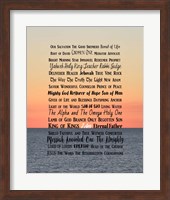 Names of Jesus Ocean Sunset Fine Art Print