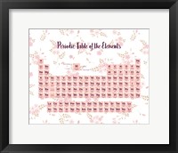 Periodic Table Of The Elements Pink Floral Fine Art Print