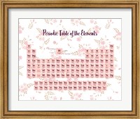 Periodic Table Of The Elements Pink Floral Fine Art Print