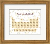 Periodic Table Of The Elements Yellow Floral Fine Art Print