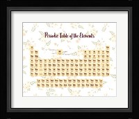 Periodic Table Of The Elements Yellow Floral Fine Art Print
