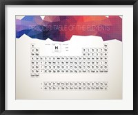 Periodic Table Of The Elements Abstract Low Poly Shape Fine Art Print