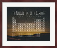 The Periodic Table Of The Elements Night Sky Green Fine Art Print