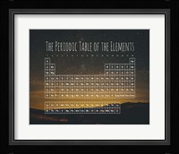 The Periodic Table Of The Elements Night Sky Green Fine Art Print