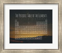 The Periodic Table Of The Elements Night Sky Green Fine Art Print