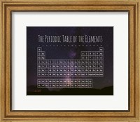 The Periodic Table Of The Elements Night Sky Purple Fine Art Print
