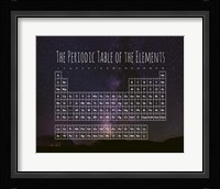 The Periodic Table Of The Elements Night Sky Purple Fine Art Print