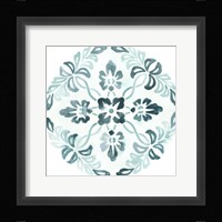 Aqua Medallions II Framed Print