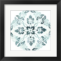 Aqua Medallions II Framed Print