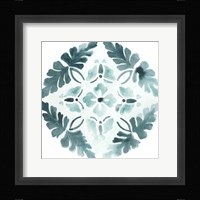 Aqua Medallions III Framed Print