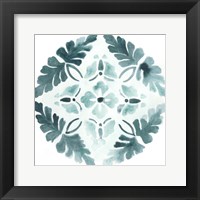 Aqua Medallions III Framed Print