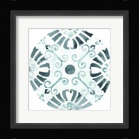 Aqua Medallions V Framed Print