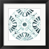 Aqua Medallions V Framed Print