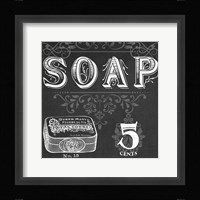 Chalkboard Bath Signs I Framed Print