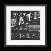 Chalkboard Bath Signs II Framed Print