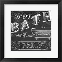 Chalkboard Bath Signs II Framed Print