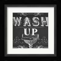 Chalkboard Bath Signs III Framed Print