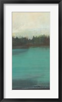 Teal Lake View I Framed Print