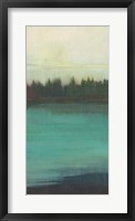Teal Lake View II Framed Print
