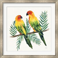 Tropical Fun Bird III Leaves Fine Art Print