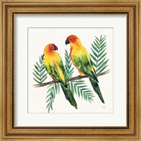 Tropical Fun Bird III Leaves Fine Art Print