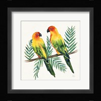 Tropical Fun Bird III Leaves Fine Art Print