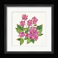 Tropical Fun Flowers IV with Gold Framed Print