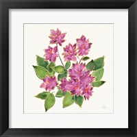 Tropical Fun Flowers IV with Gold Framed Print