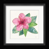 Tropical Fun Flowers III with Gold Fine Art Print