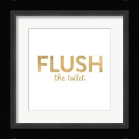 Bathroom Etiquette II Framed Print