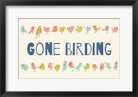 Gone Birding - Colorful Birds Framed Print