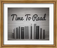 Time To Read - Wood Background Black and White Fine Art Print
