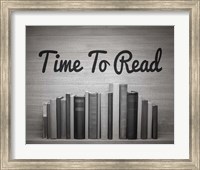 Time To Read - Wood Background Black and White Fine Art Print